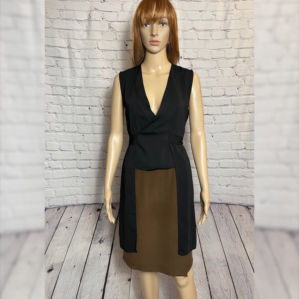 Zara Basic Collection Sleeveless Back Tie Black T… - image 1